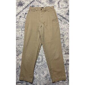 Dockers Khaki Cotton Pants 8 Short Womens Straight Leg 100% Cotton Zip Vintage